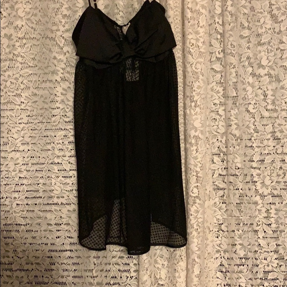 Kate Spade Sheer Black Lingerie Top with Bow